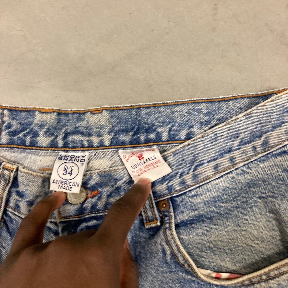 Baggy Y2K lucky brand Jean shorts 34 - Picture 6 of 6